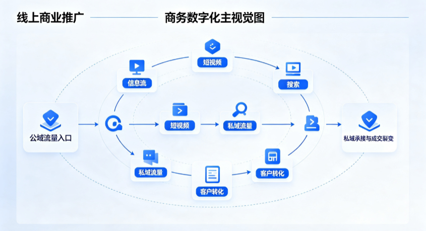 河间市线上商业推广怎么做？全域流量闭环搭建与低成本转化实战指南